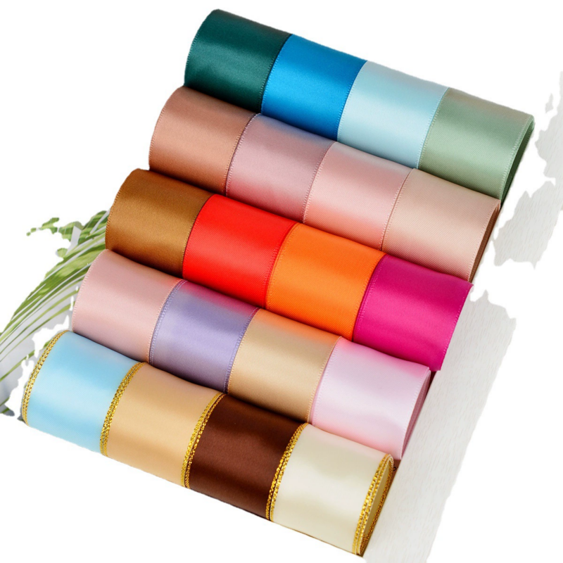 Double-Sided Encrypted Gift Wrapping Ribbon Premium Cake Decorating Ribbon Wedding & Birthday Decorations Decorative Ribbon Tie 3CM Width 25 Yards