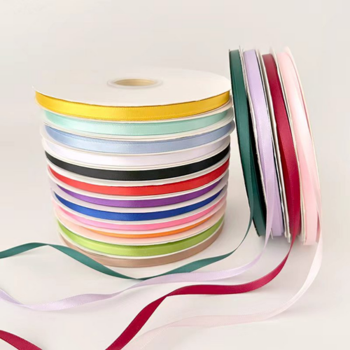 Polyester Satin Ribbon DIY Crafting Fabric Accessories Hair Ornaments Cake Decorations Braided Minimalist Style 6mm100Yards