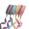Sweet Gingham Woven Ribbon Satin Texture for Floral Bouquet Gift Packing 2.5cm15Yards