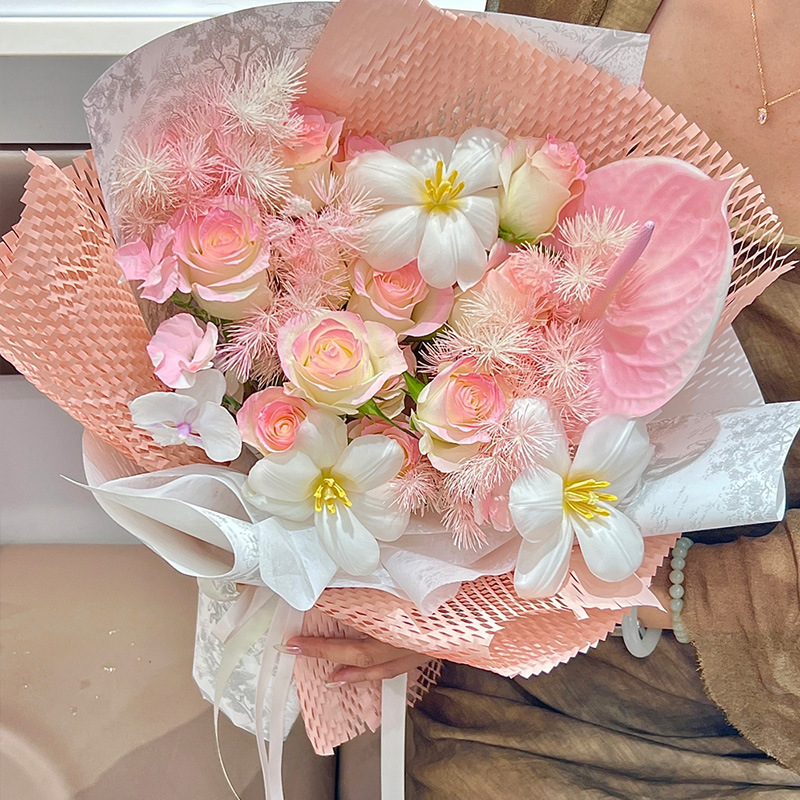 Honeycomb paper mesh paper bouquet lattice art wrapping paper50cm*10Yards