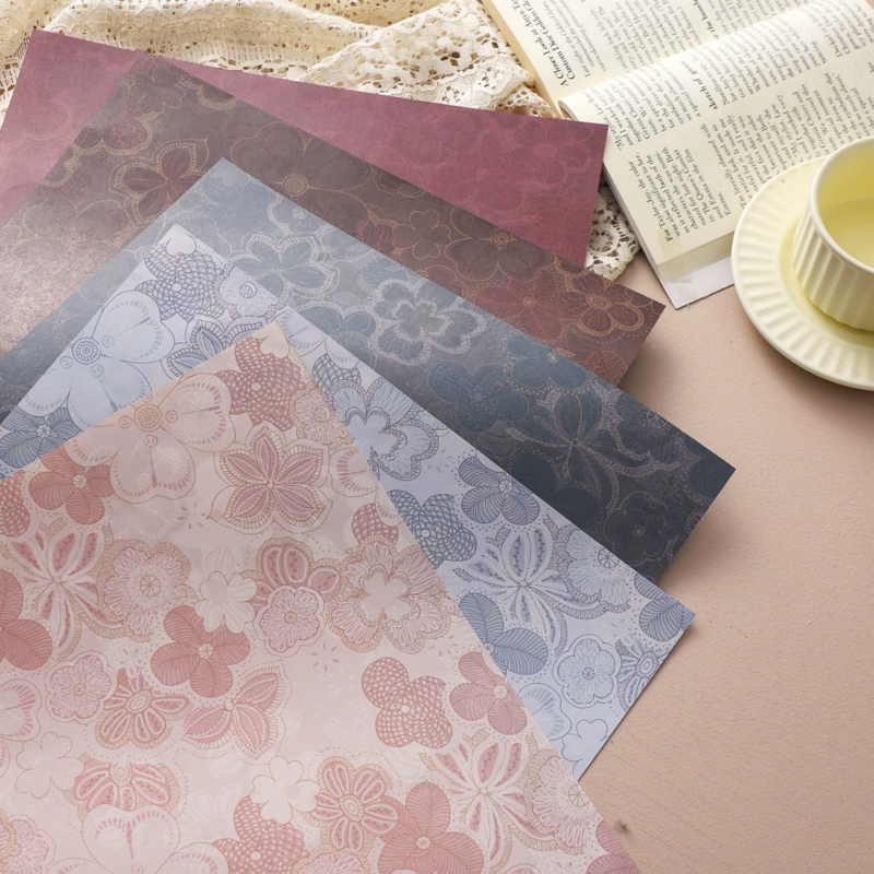 Floral wrapping paper craft materials35cn*50cm*10