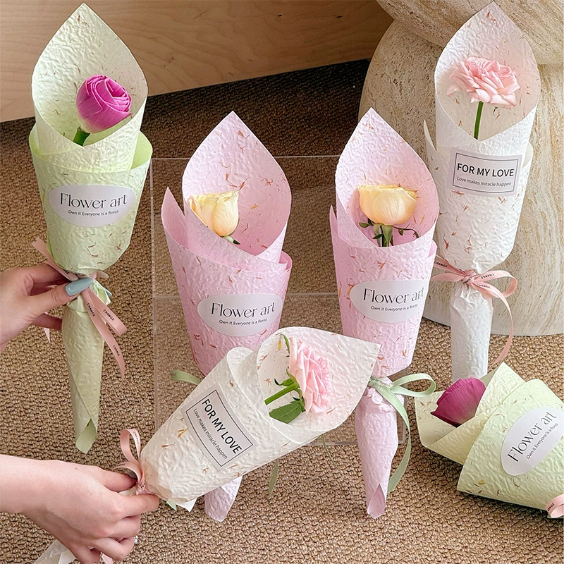 Hand-torn petal paper, embossed paper, flower wrapping paper38cm*55cm*5