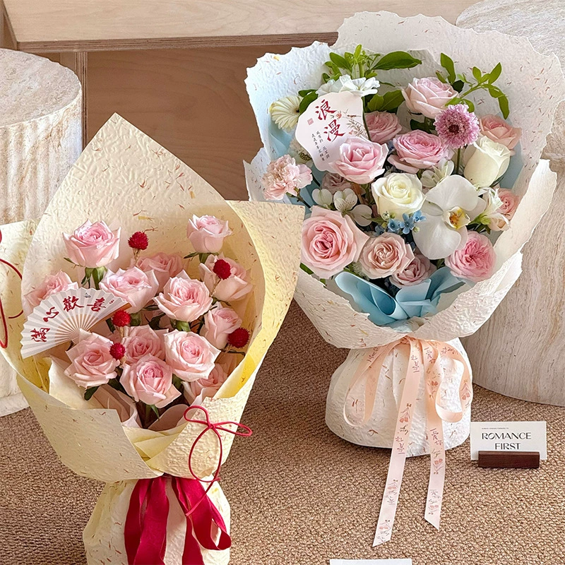Hand-torn petal paper, embossed paper, flower wrapping paper38cm*55cm*5