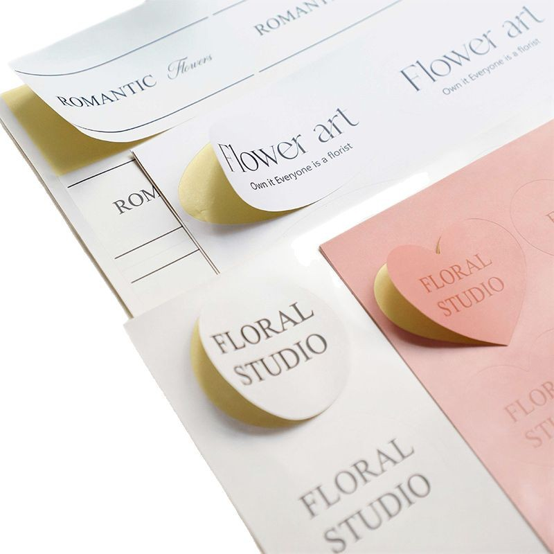 Bouquet English self-adhesive stickers, flower stickers, and logos 50 stickers