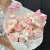 Bubble cotton bow bouquet paired with creative DIY crafts8cm*10cm*3