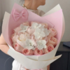 Bubble cotton bow bouquet paired with creative DIY crafts8cm*10cm*3