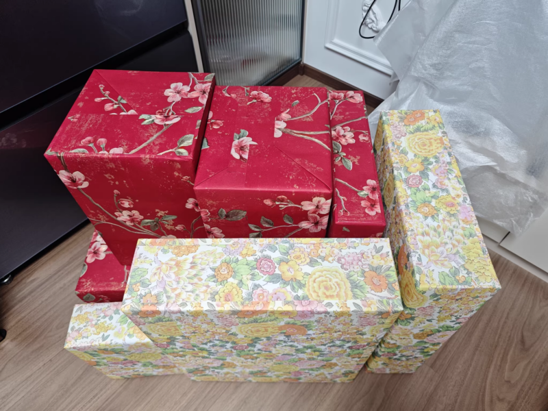 Spring Floral Art Paper Waterproof Pastoral Floral Flower Wrapping Paper38cm*54cm*10