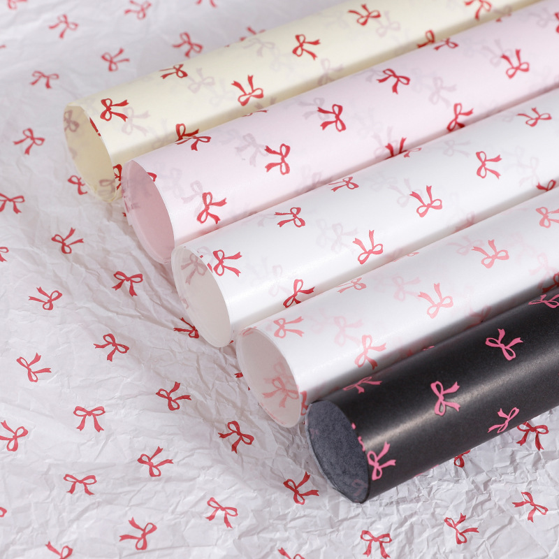 DIY handmade paper with bows and flowers50cm*70cm*20