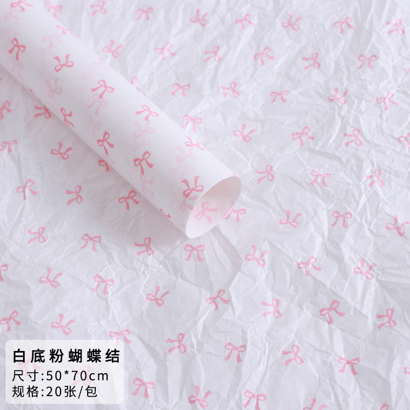 DIY handmade paper with bows and flowers50cm*70cm*20