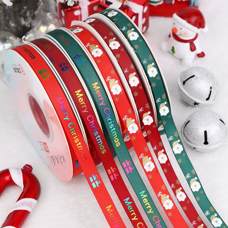 微信图片_20260312151639_1817_1 Christmas decorative ribbons, Christmas silk ribbons, 1cm, 50Y
