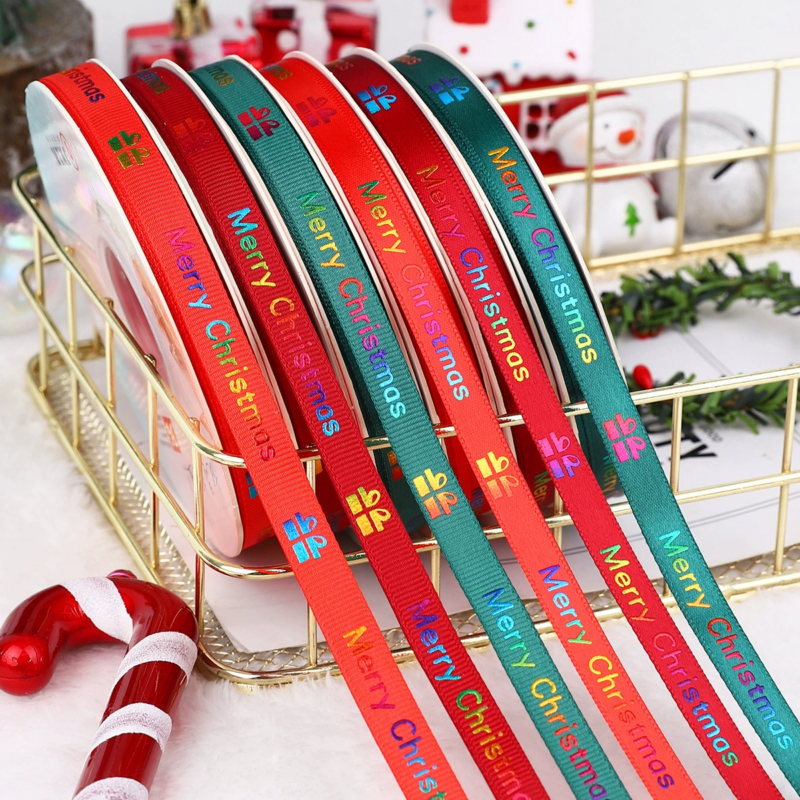 微信图片_20260312151647_1818_1 Christmas decorative ribbons, Christmas silk ribbons, 1cm, 50Y