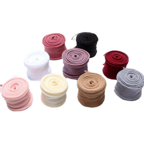 Coreless yarn fishtail ribbon, flower packaging material