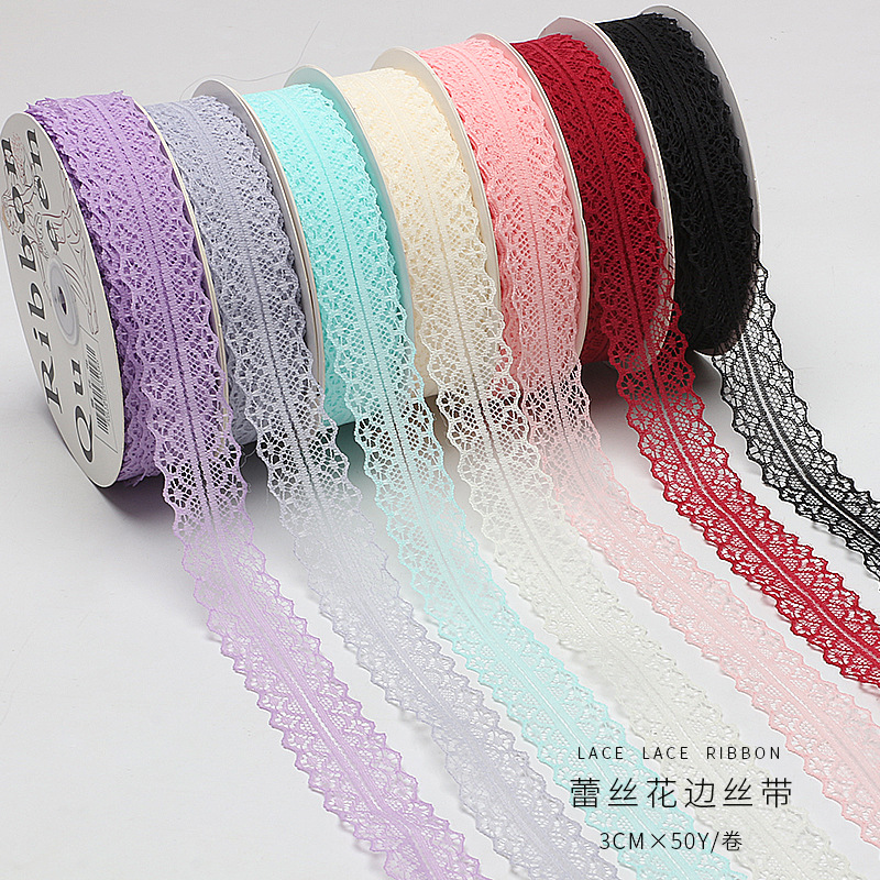 Lace, Fresh Flowers, Cake, Gift Box, and Ribbon3cm*50Yards