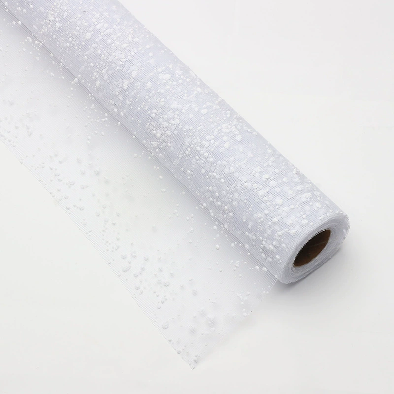 Snow-Dot Mesh — Classic Floral Packaging Material for DIY Crafts50cm4Y