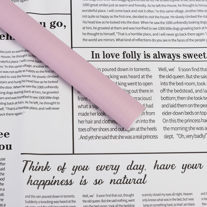 Two-Tone Waterproof Floral Wrapping Paper58cm*58cm*20S