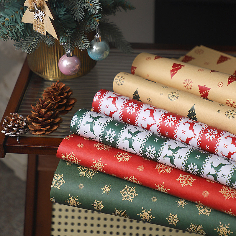 Christmas Wrapping Paper / Floral Wrapping Paper50cm*50cm*10S