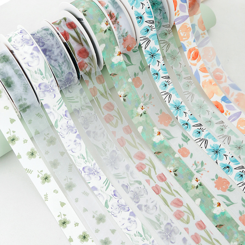 Floral Packaging Cotton and Gauze Ribbon2.5cm*25Y