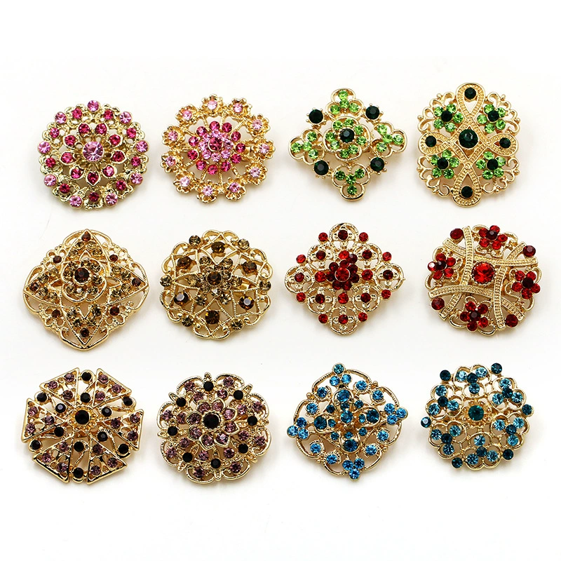 Stylish Card-Mounted Small Brooch / Alloy Corsage / Bouquet Pin — One Pack