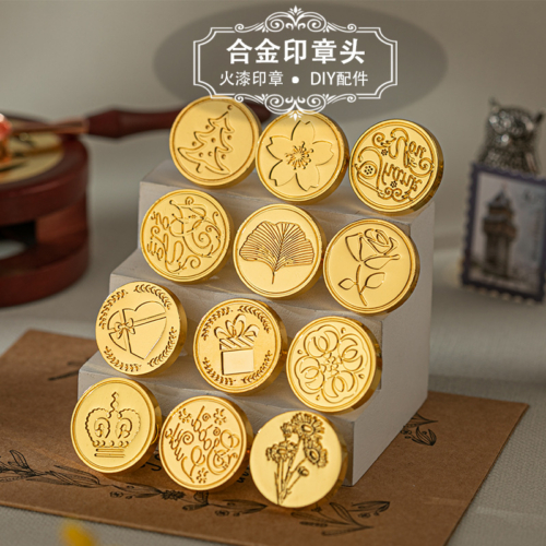 Custom-Shaped Sealing Wax Stamp Heads — Electroplated Finish, Custom Designs Available (Based on Your Artwork)