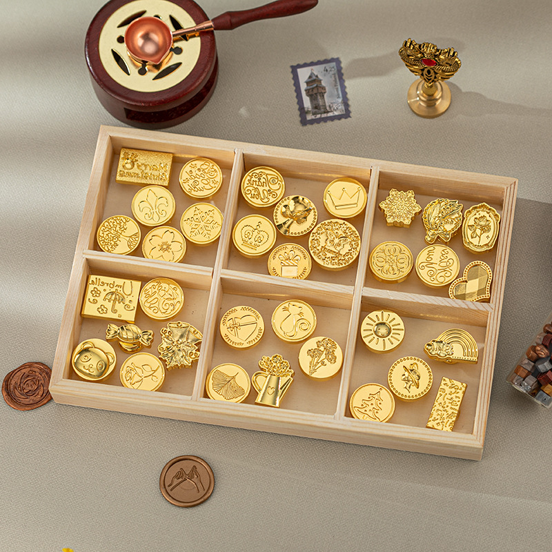 Custom-Shaped Sealing Wax Stamp Heads — Electroplated Finish, Custom Designs Available (Based on Your Artwork)
