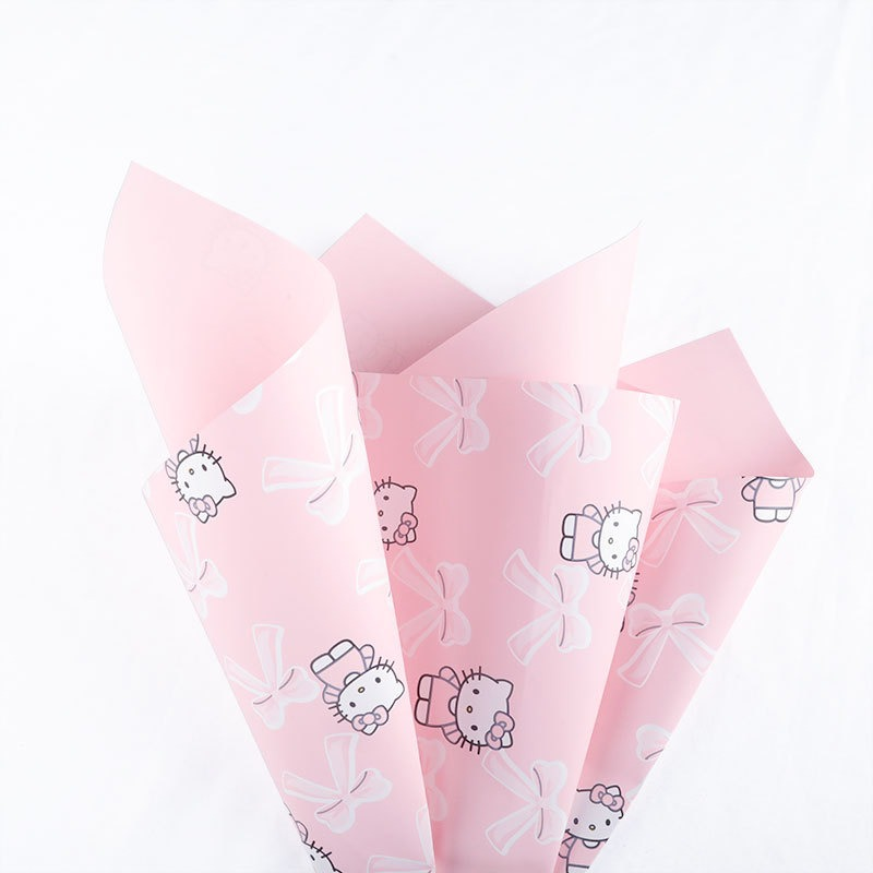 Kitten and Bow Bouquet Wrapping Paper