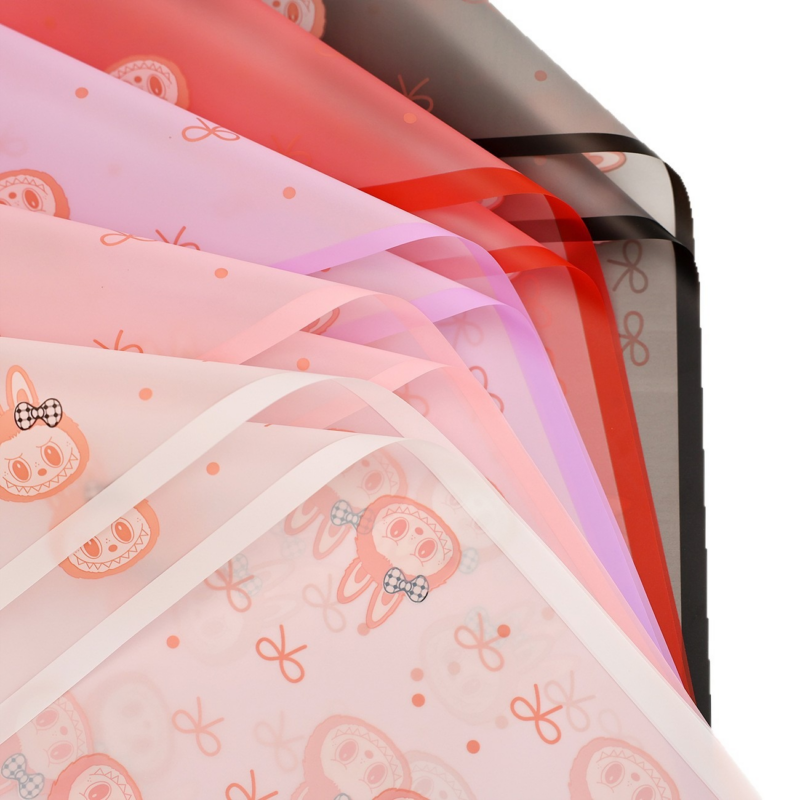 LABUBU Bowknot Bouquet Wrapping Paper