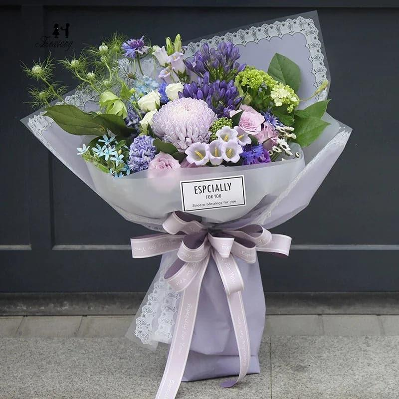 Lace and Floral Wrapping Paper