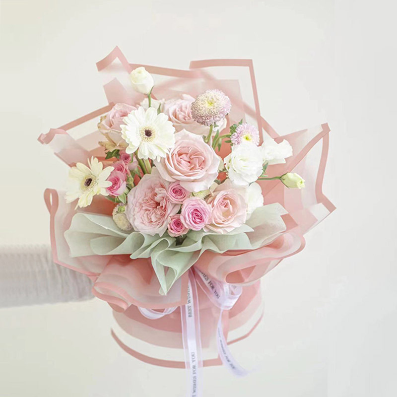 Floral Wrapping Paper with Transparent Edges