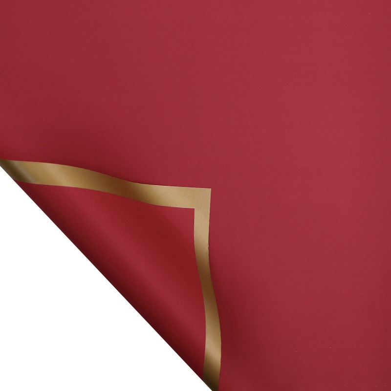 Gold-Rimmed Floral Wrapping Paper