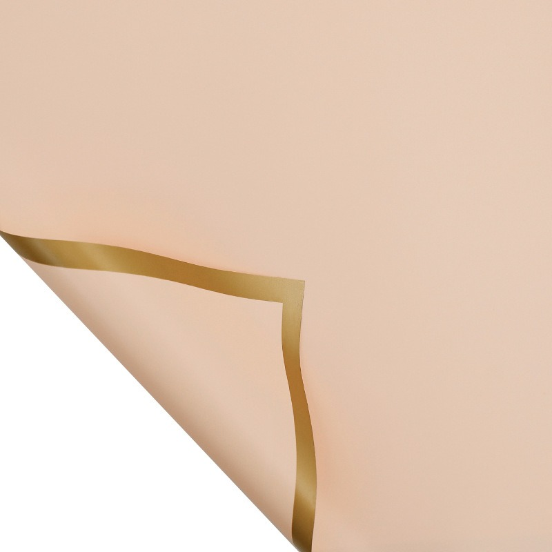 Gold-Rimmed Floral Wrapping Paper