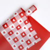 Heart-Patterned Plaid Wrapping Paper