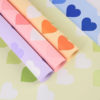 Neon Heart and Floral Wrapping Paper