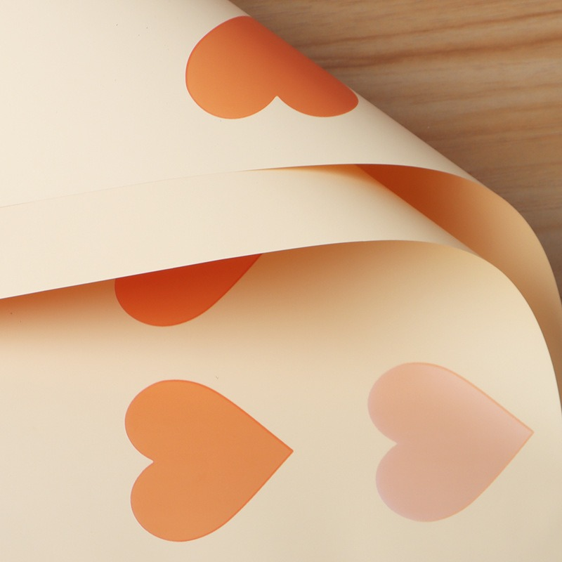 Neon Heart and Floral Wrapping Paper