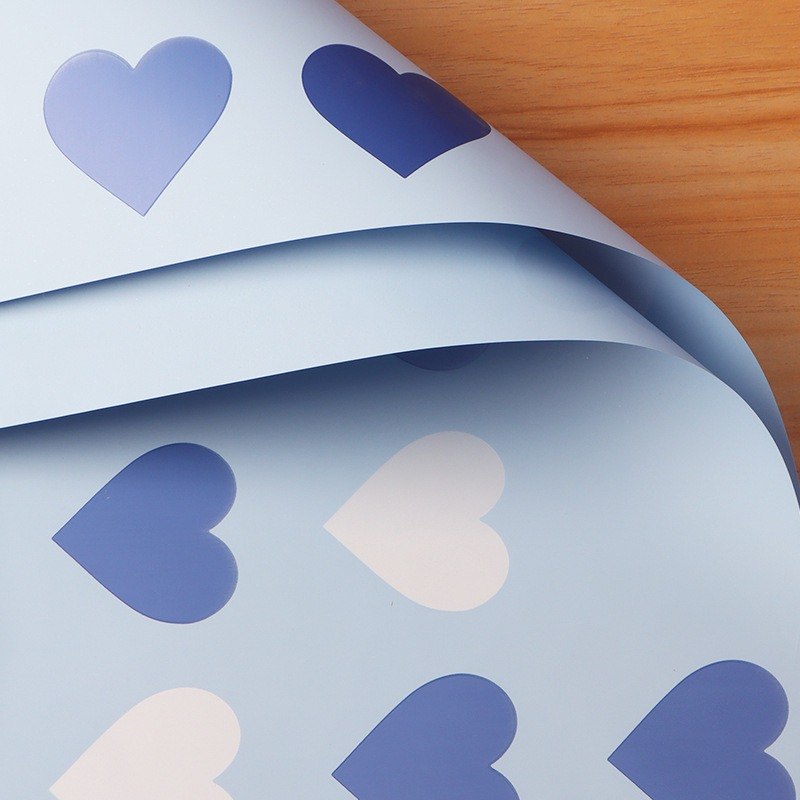 Neon Heart and Floral Wrapping Paper