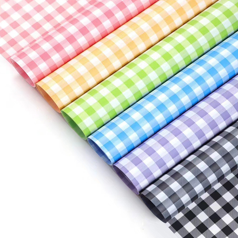 LR Youthful Plaid Bouquet Wrapping Paper