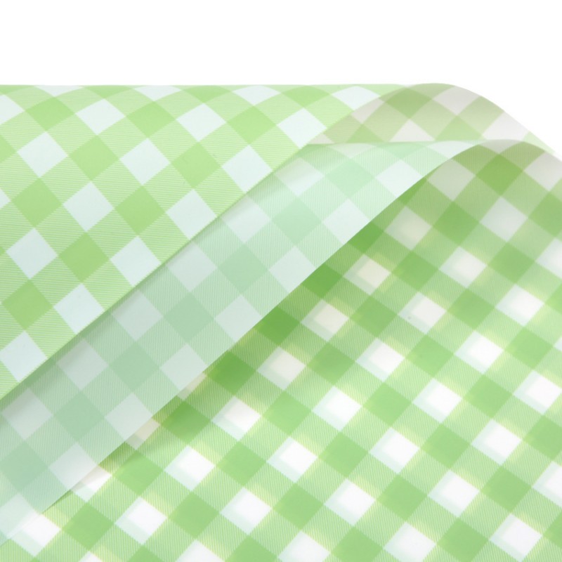 LR Youthful Plaid Bouquet Wrapping Paper