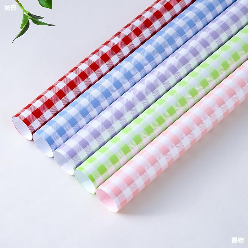 LR Summer Plaid and Floral Wrapping Paper