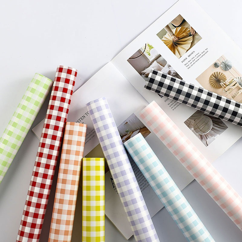 LR Summer Plaid and Floral Wrapping Paper