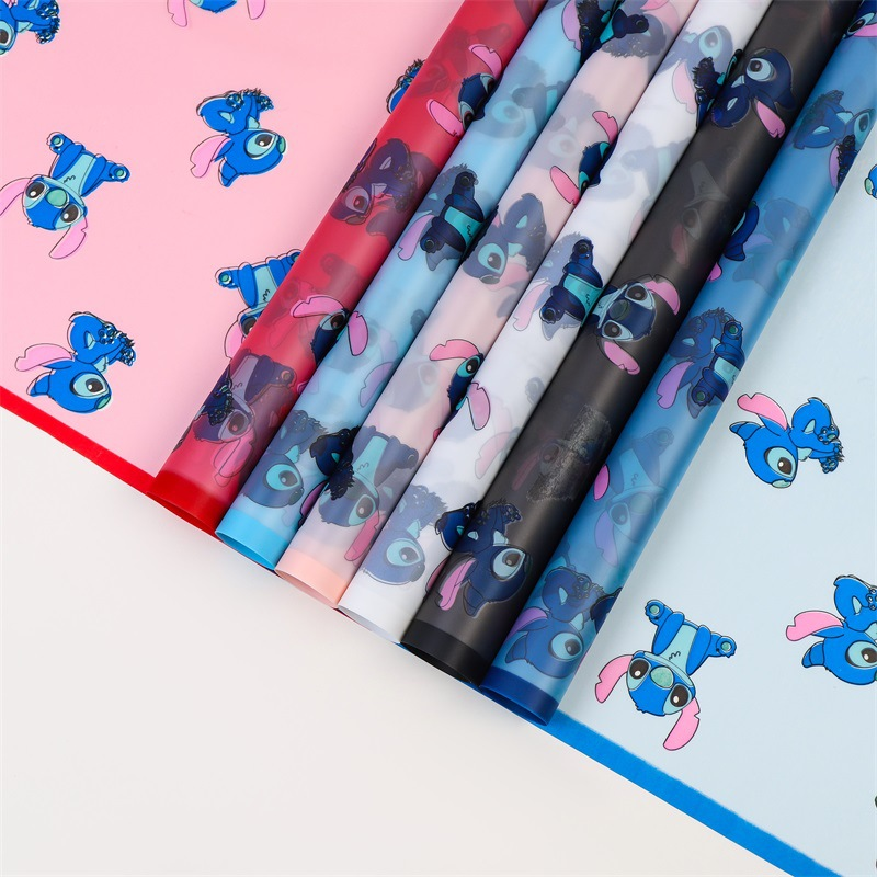 LR Stitkh Cartoon Floral Wrapping Paper