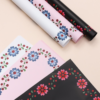 LR Petal-Bordered Floral Wrapping Paper