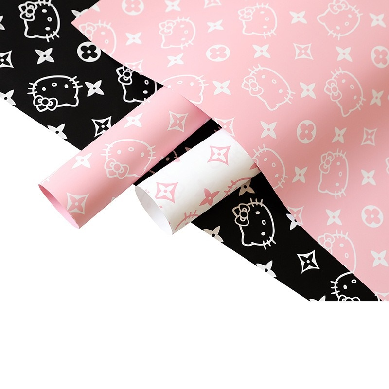 LR Hello Kitty Floral Wrapping Paper
