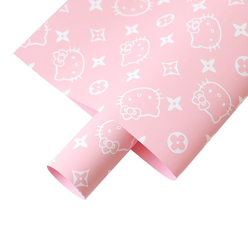 LR Hello Kitty Floral Wrapping Paper