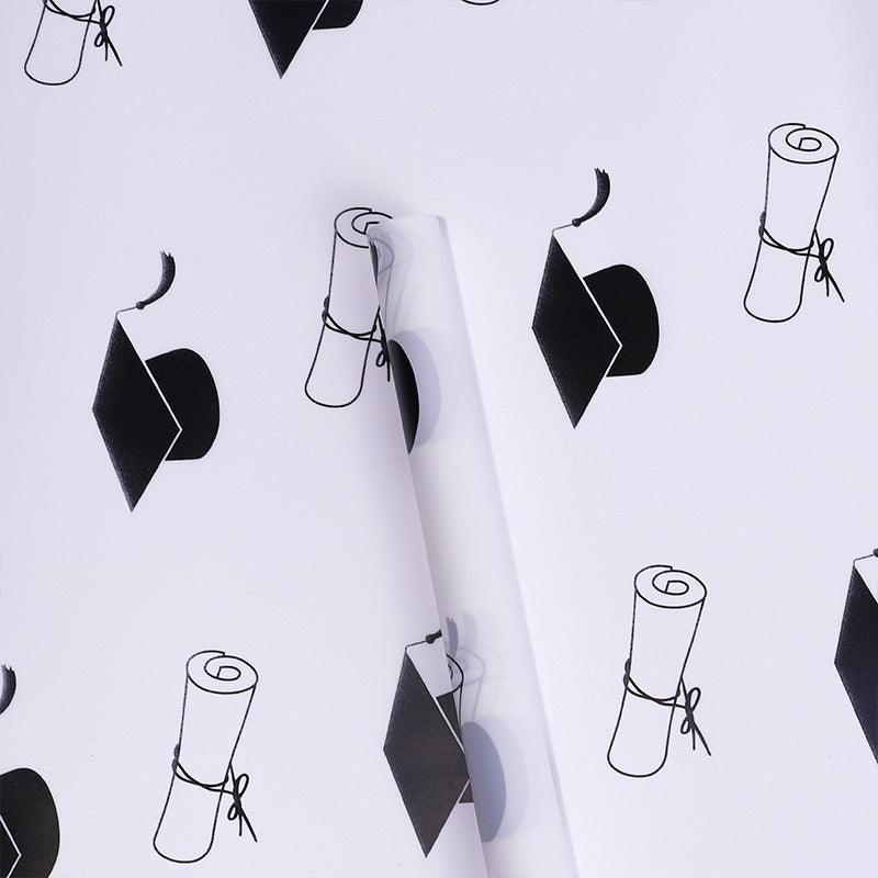 LR Graduation Bouquet Wrapping Paper