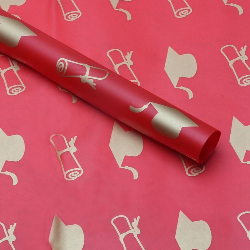 LR Graduation Bouquet Wrapping Paper