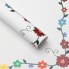 LR Colorful Floral-Bordered Wrapping Paper