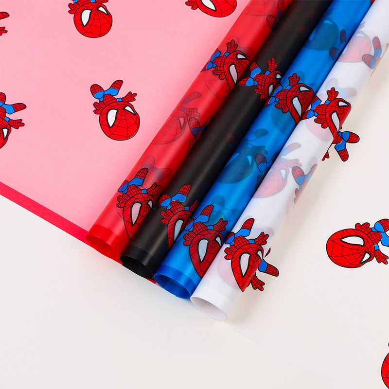 LR Spider-Man Patterned Floral Gift Wrapping Paper