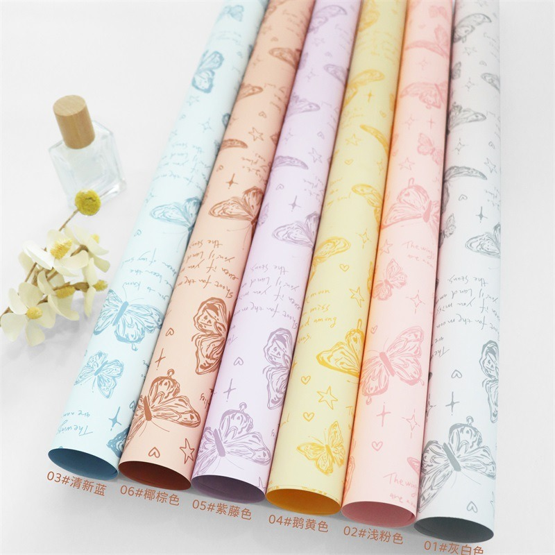 LR Butterfly Bouquet Wrapping Paper
