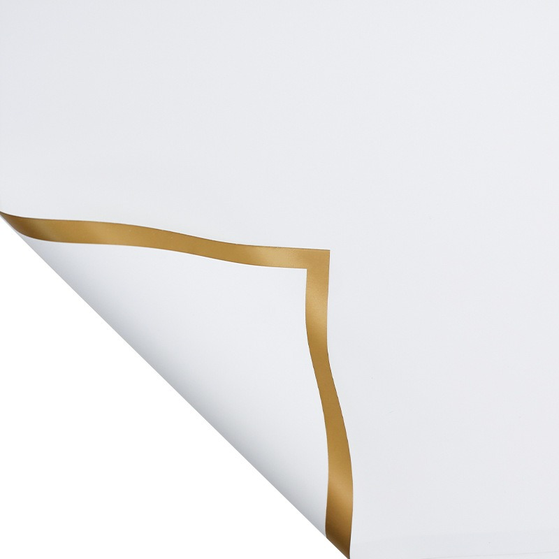 LR Gold-Rimmed Floral Wrapping Paper