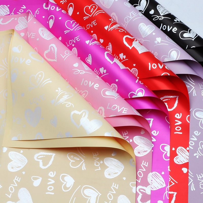 LR Falling in Love Flower Wrapping Paper