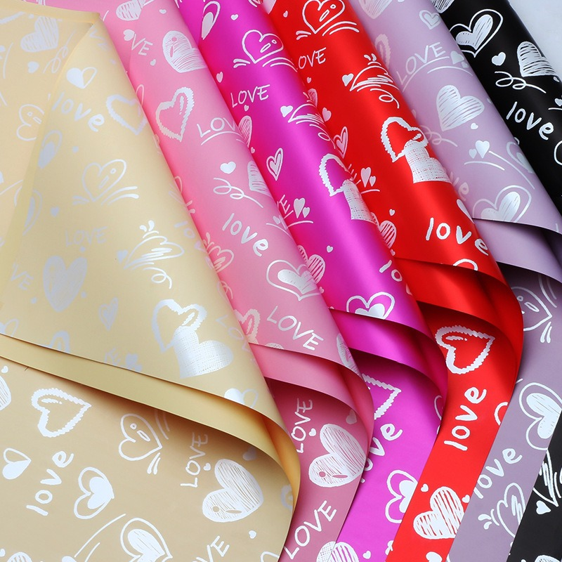 LR Falling in Love Flower Wrapping Paper